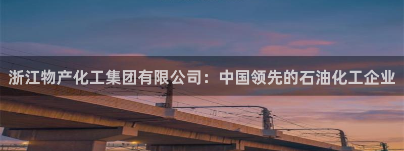 球盟会综合体育平台怎么样：浙江物产化工集团有限公司：中国领先