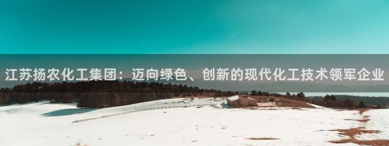 球盟会黑：江苏扬农化工集团：迈向绿色、创新的现代化工技术领军