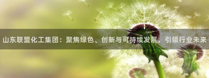 球盟会可以提现么是真的吗：山东联盟化工集团：聚焦绿色、创新与
