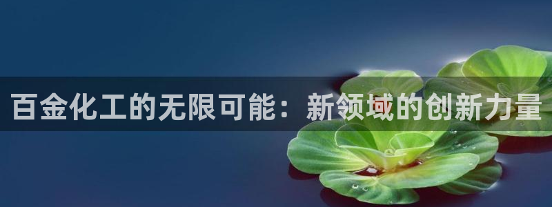 球盟会网址：百金化工的无限可能：新领域的创新力量