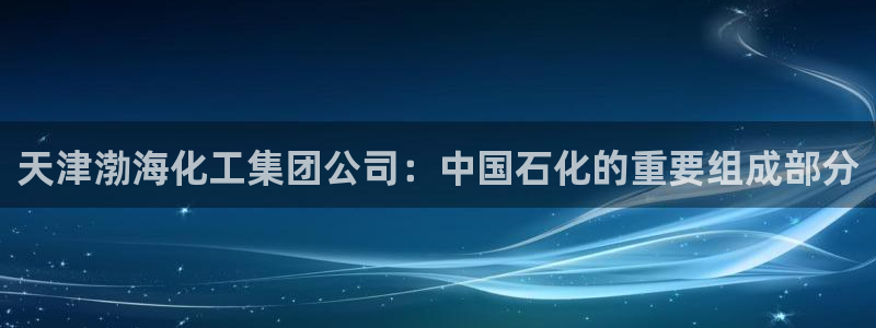 球盟会头号玩家是谁：天津渤海化工集团公司：中国石化的重要组成